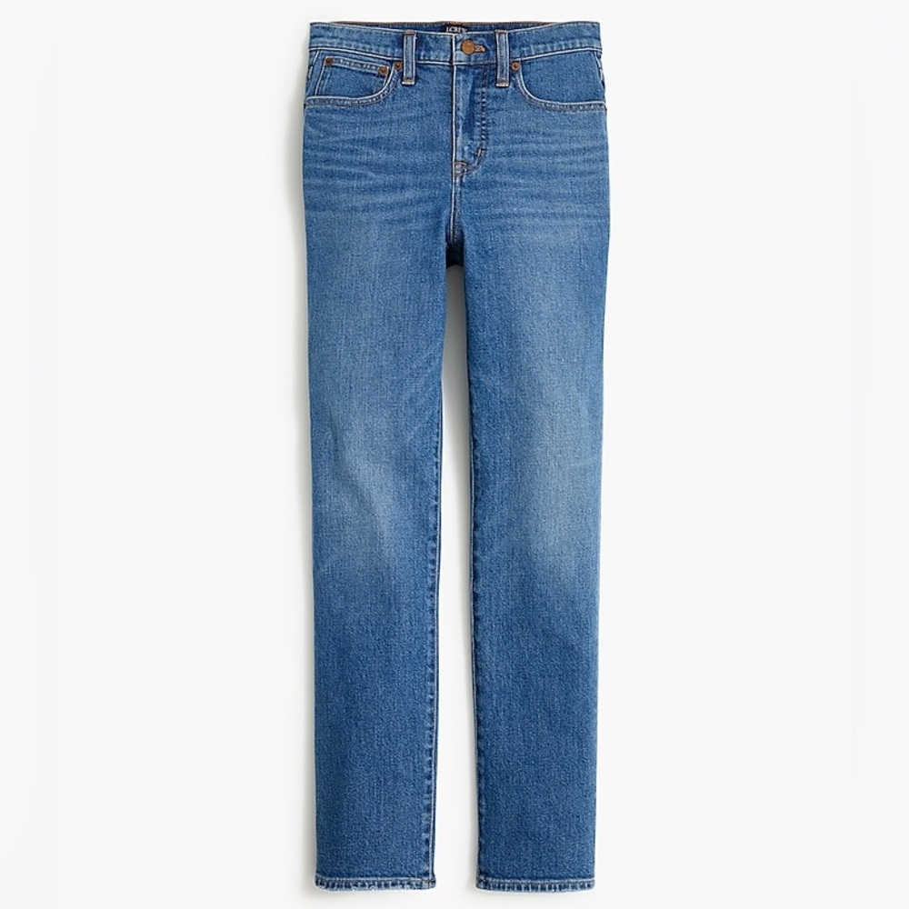 J Crew Essential straight jean in all-day stretch, size 28, medium wash, classic